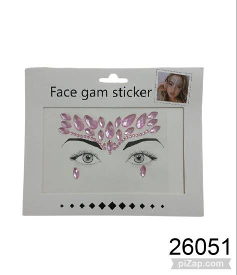Imagen de STRASS CON STICKER PARA ROSTRO 16*14CM 3.26